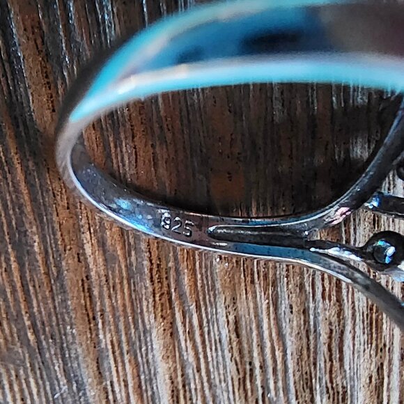 Vintage Sterling Silver & CZ Cocktail Ring for Women- Size 8-Very Good Condition - Picture 10 of 13